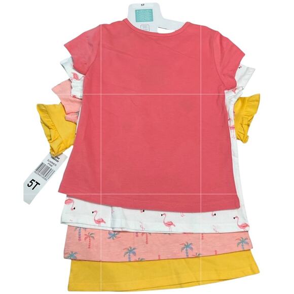 Pekkle Girls Floral Pineapple Shorts & Shirts 8 Piece Set Size 5 NWT - Picture 5 of 13